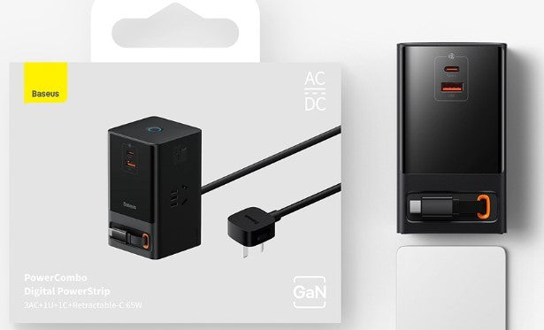 Miliboo GAN 65W Power Strip with Type-C Black - GaN Charger For Speedy Naps miliboo gan 65w