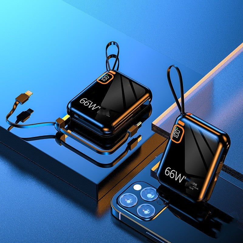 Mini Built-in Cable Bidirectional Fast Charging Mobile Power Supply - Mini Built-in Cable Power Supply for Fast Charging