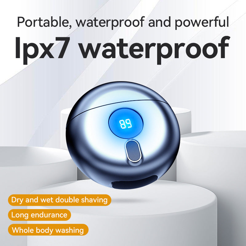 Mini Electric Razor with LED Power Display for Travel and Wet Dry - mini electric razor travel led power display