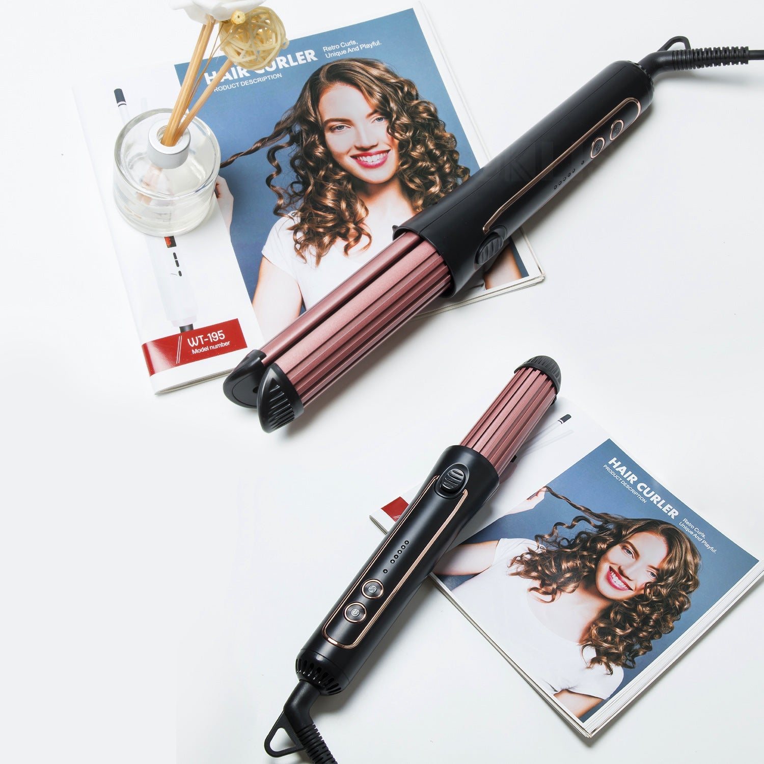Mini Fashion Wet Dry Curling Iron with Tourmaline Ceramic Heating - mini fashion wet dry curling iron