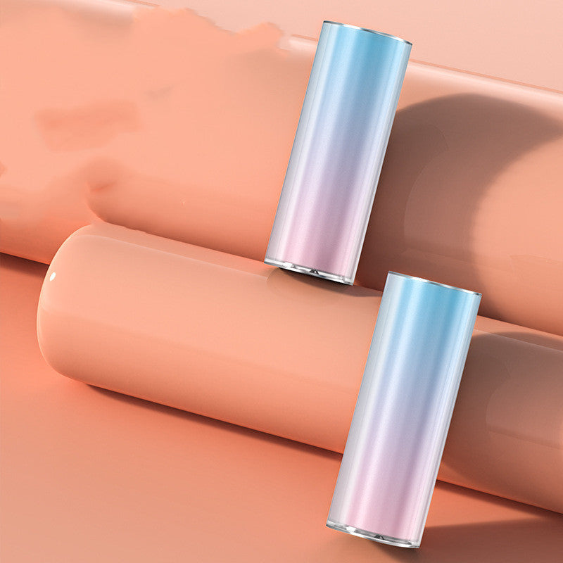 Mini Lipstick Portable Gradient Color Power Bank - Mini Lipstick Power Bank in Blue Pink Gradient Color