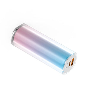 Mini Lipstick Portable Gradient Color Power Bank - Mini Lipstick Power Bank in Blue Pink Gradient Color