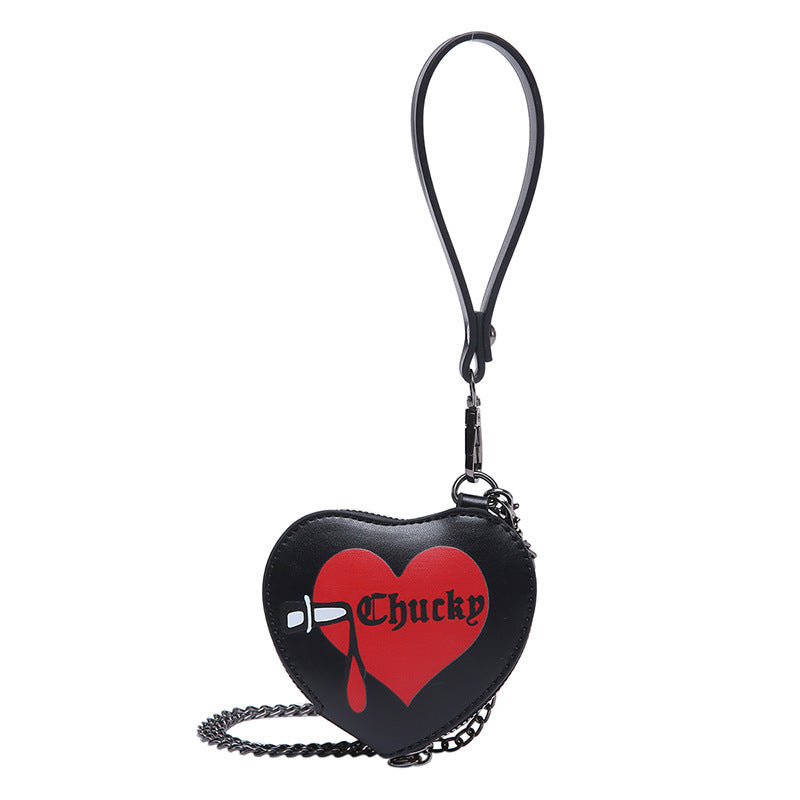 Mini Love Western Style Heart Shaped Suitcase Crossbody Bag - mini love western style messenger