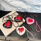 Mini Love Western Style Heart Shaped Suitcase Crossbody Bag - mini love western style messenger