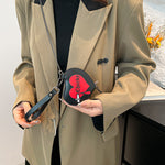 Mini Love Western Style Heart Shaped Suitcase Crossbody Bag - mini love western style messenger