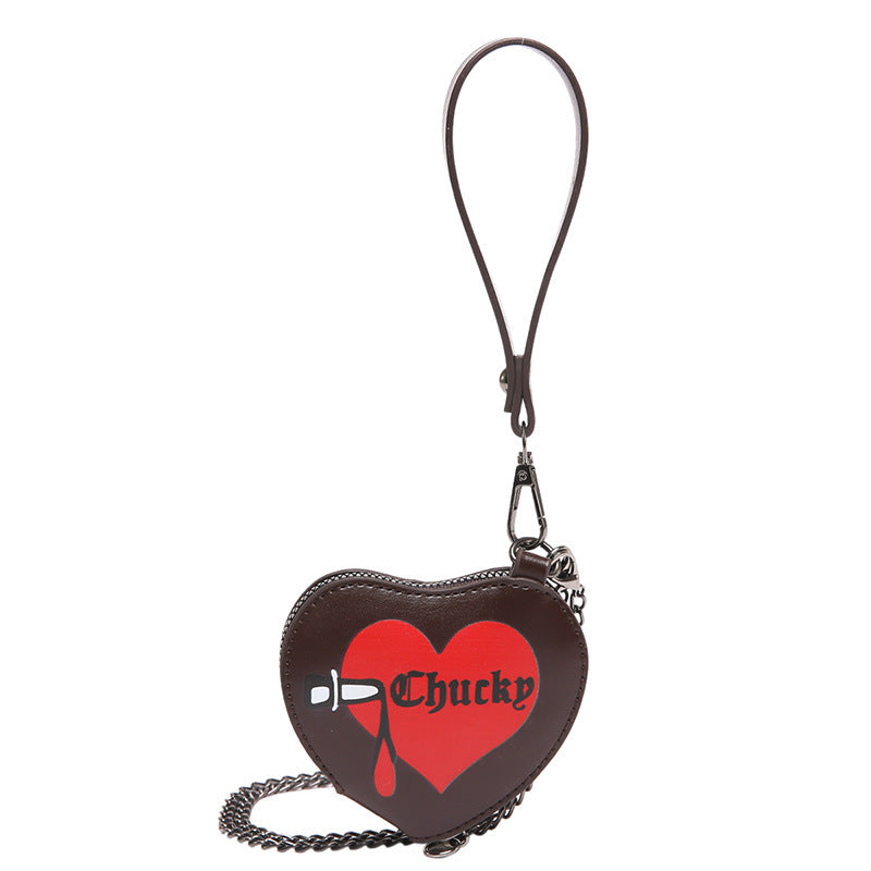 Mini Love Western Style Heart Shaped Suitcase Crossbody Bag - mini love western style messenger