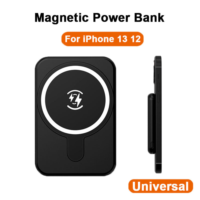 Mini Magnetic Power Bank 5000mAh Wireless - Mini Magnetic Power Bank 5000mAh Wireless Charger