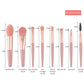 Mini Makeup Brushes Set 8 Pcs Macarons Tools for Precision Application - Teleplus pcs macarons mini makeup brushes