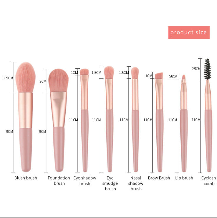 Mini Makeup Brushes Set 8 Pcs Macarons Tools for Precision Application - Teleplus pcs macarons mini makeup brushes