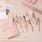 Mini Makeup Brushes Set 8 Pcs Macarons Tools for Precision Application - Teleplus pcs macarons mini makeup brushes