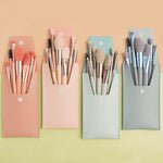 Mini Makeup Brushes Set with Toothbrush Handles Portable EVA Bag - mini makeup brushes suit toothbrush handle