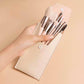 Mini Makeup Brushes Set with Toothbrush Handles Portable EVA Bag - mini makeup brushes suit toothbrush handle