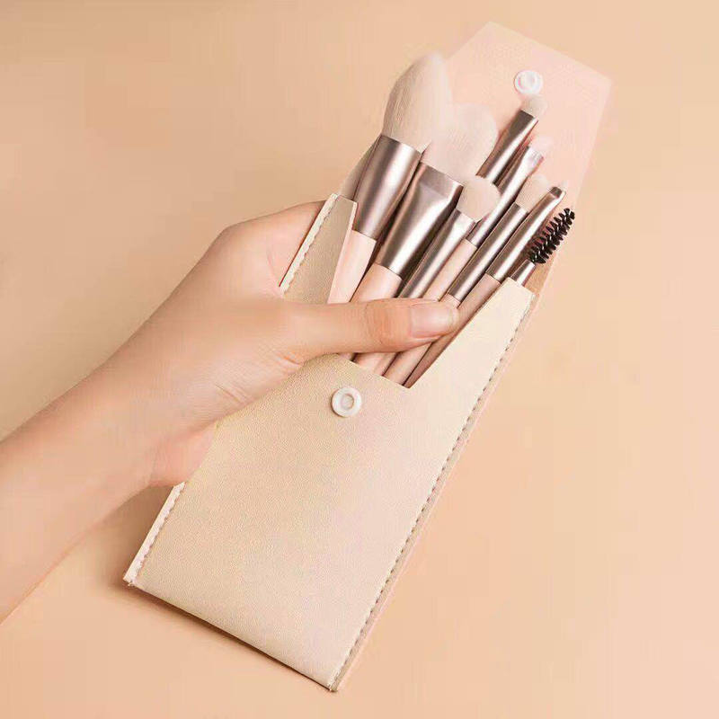 Mini Makeup Brushes Set with Toothbrush Handles Portable EVA Bag - mini makeup brushes suit toothbrush handle
