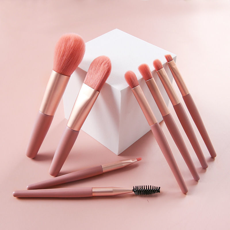 Mini Makeup Brushes Set with Toothbrush Handles Portable EVA Bag - mini makeup brushes suit toothbrush handle