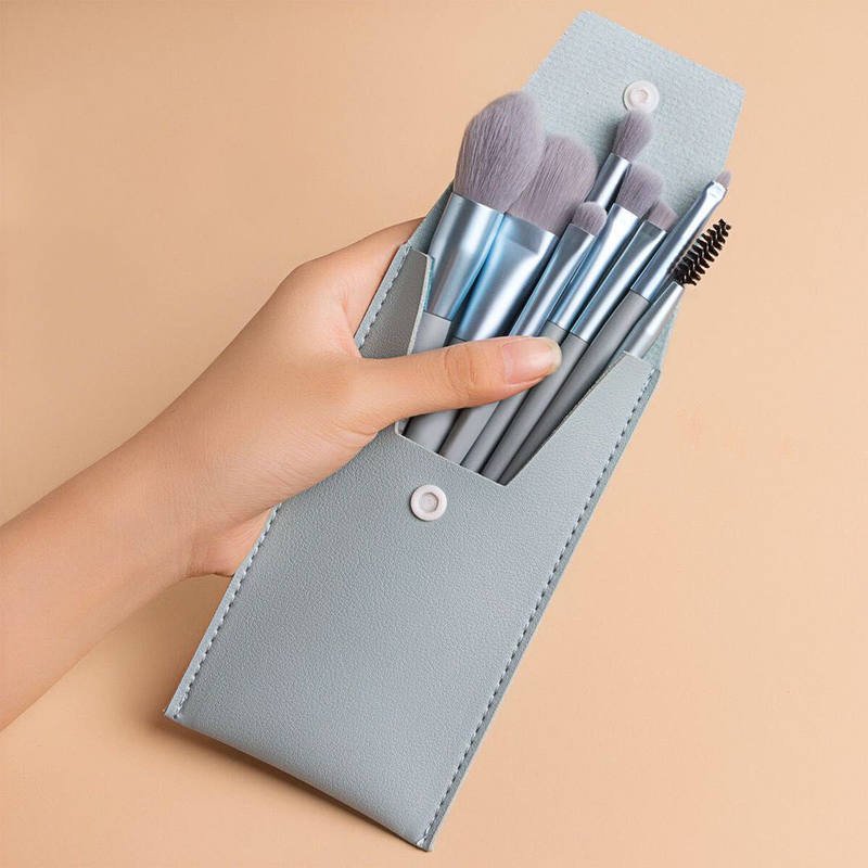 Mini Makeup Brushes Set with Toothbrush Handles Portable EVA Bag - mini makeup brushes suit toothbrush handle