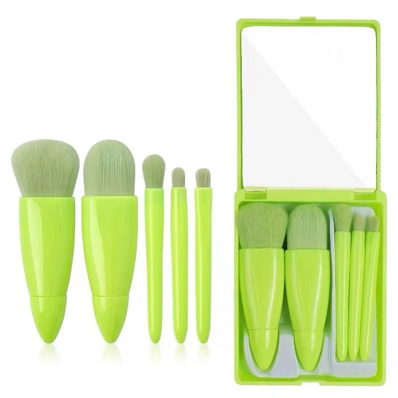 Mini Multifunctional Makeup Brush Set with Artificial Fiber Handles - makeup brushes suit mini multifunctional