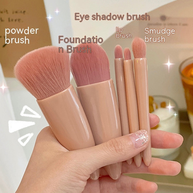 Mini Multifunctional Makeup Brush Set with Artificial Fiber Handles - makeup brushes suit mini multifunctional