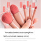 Mini Multifunctional Makeup Brush Set with Artificial Fiber Handles - makeup brushes suit mini multifunctional