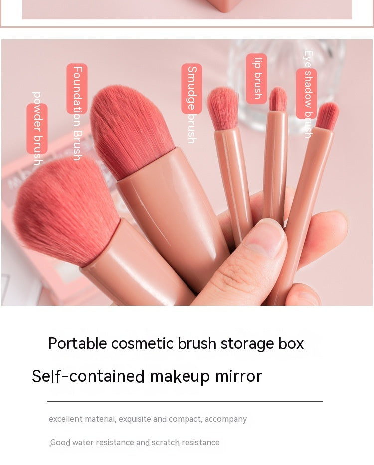 Mini Multifunctional Makeup Brush Set with Artificial Fiber Handles - makeup brushes suit mini multifunctional