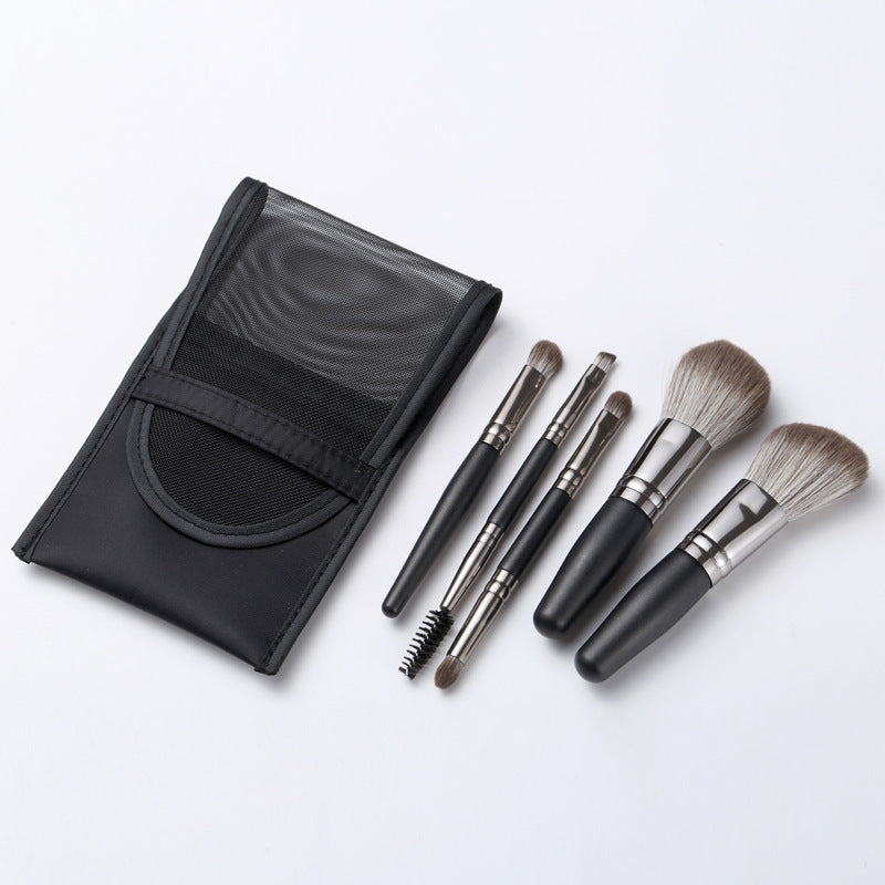 Mini Portable Makeup Brush Set with Suit and Travel-Ready Tools - Teleplus Travel suit makeup brush tools