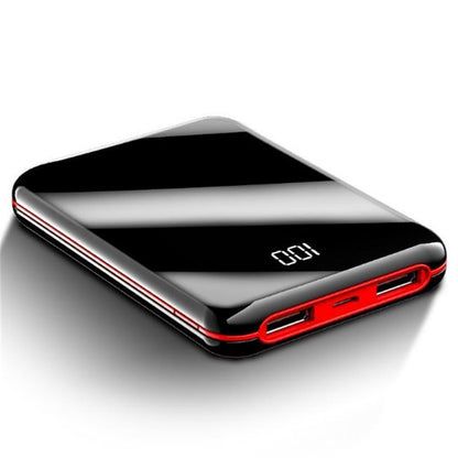 Mini Portable Power Bank with Dual USB Fast Charging and Intelligent Protection - Charge Options mini portable power