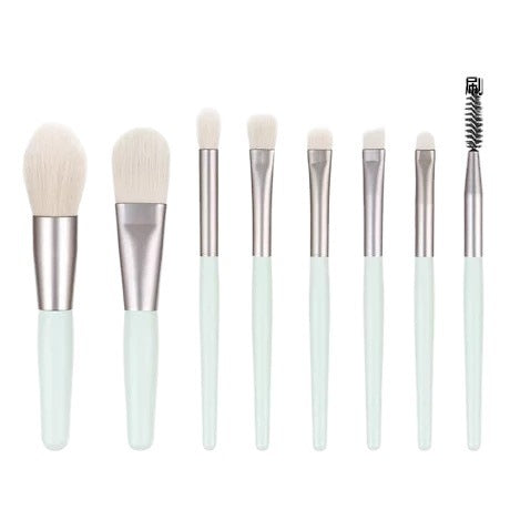 Mini Soft Hair Makeup Brush Set with Leather Bags in Various Colors - at Teleplus mini soft hair makeup brush