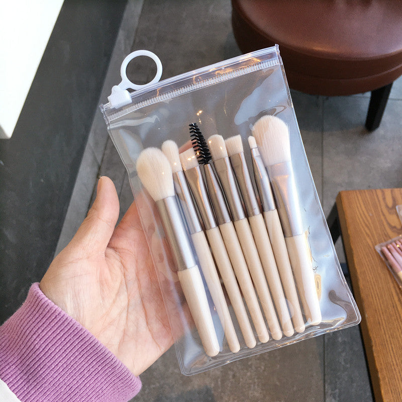 Mini Soft Hair Makeup Brush Set with Leather Bags in Various Colors - at Teleplus mini soft hair makeup brush
