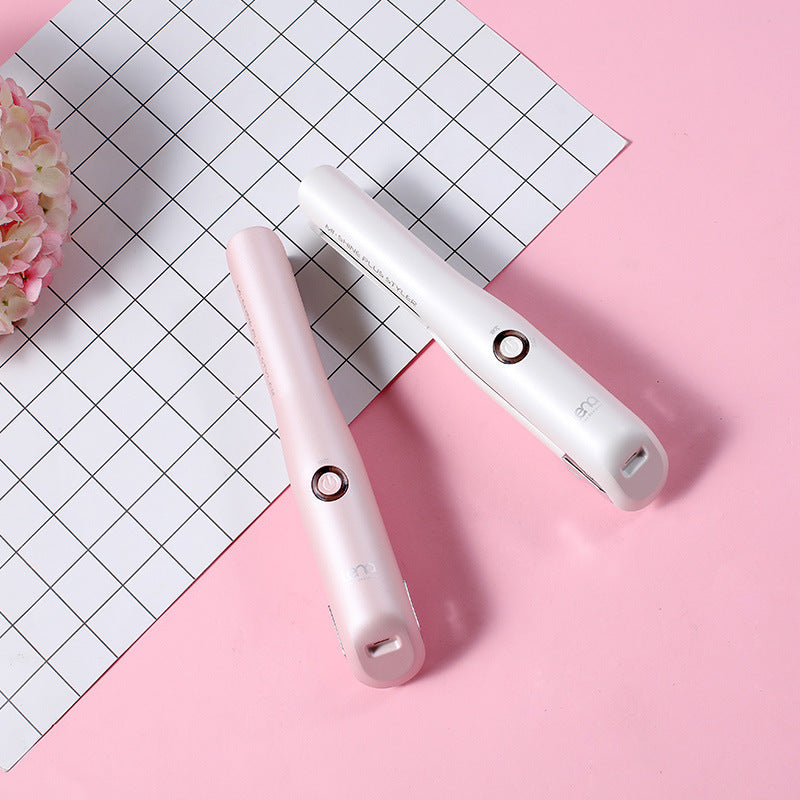 Mini USB Bangs Hair Straightener with Heat Control and Tourmaline Ceramic Technology - Teleplus straight board clip