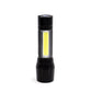 Mini USB Power Aluminum Alloy Torch with Zoom COB Flashlight for Outdoor - Teleplus mini usb power zoom cob flashlight