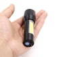 Mini USB Power Aluminum Alloy Torch with Zoom COB Flashlight for Outdoor - Teleplus mini usb power zoom cob flashlight