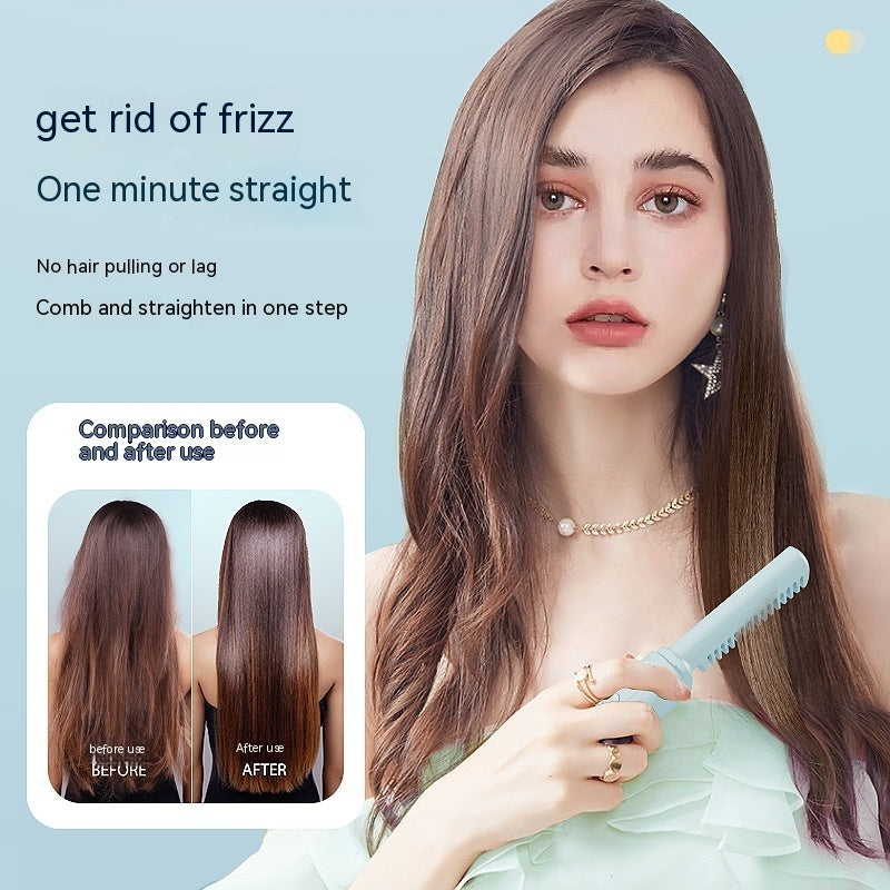 Mini Wireless Straight Comb with Anion for Hair Styling and Straightening - Teleplus mini wireless straight comb anion