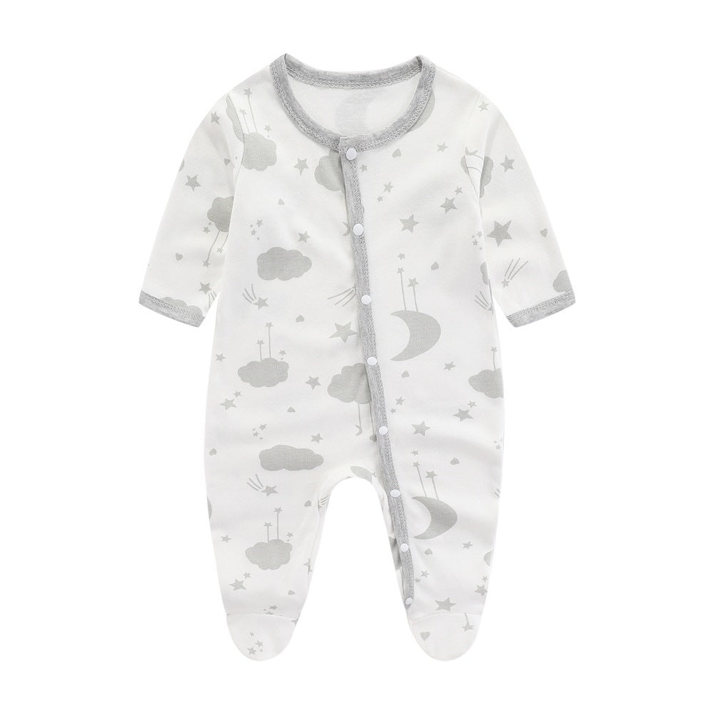 Minimalist And Creative Pure Cotton Newborn Jumpsuit - Minimalist Pure Cotton Newborn One Piece Jumpsuit