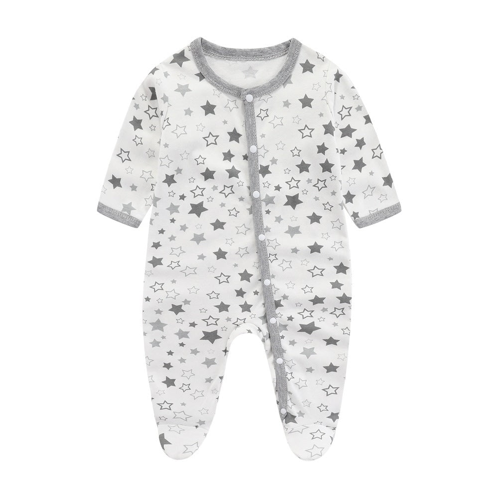 Minimalist And Creative Pure Cotton Newborn Jumpsuit - Minimalist Pure Cotton Newborn One Piece Jumpsuit