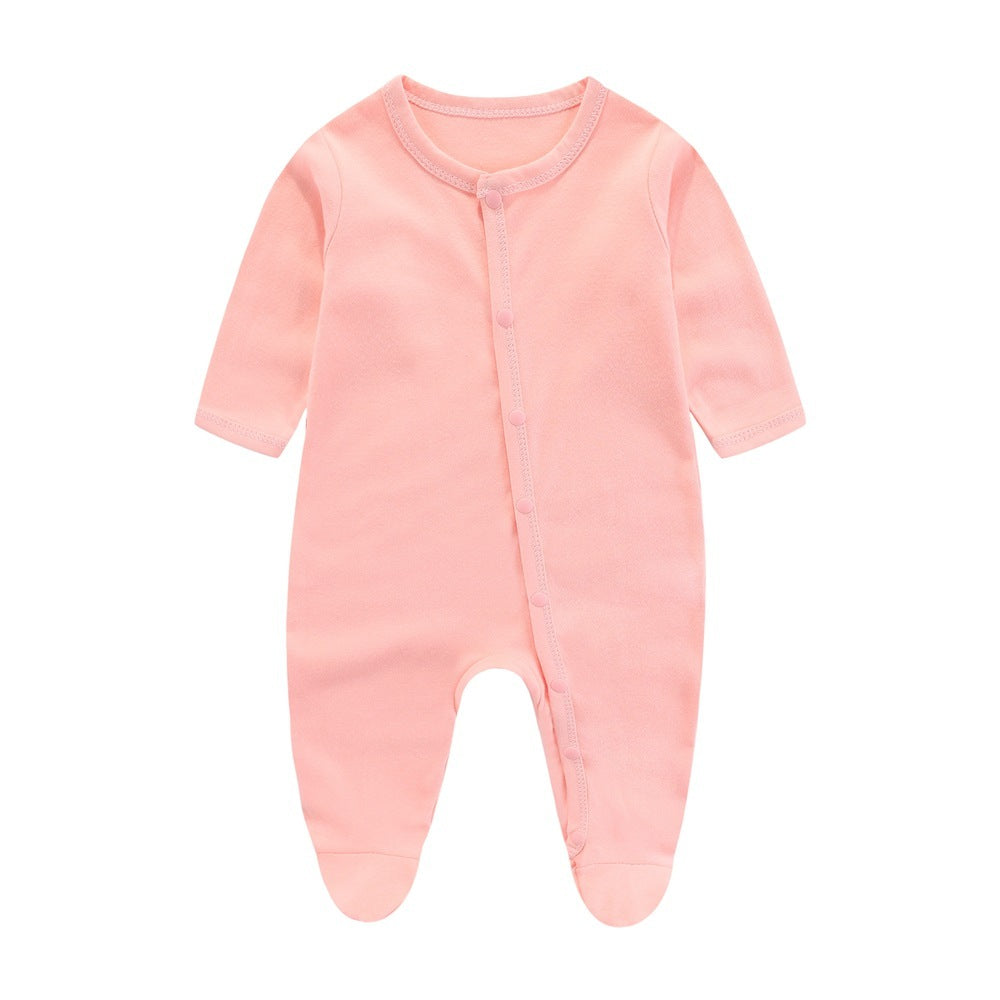 Minimalist And Creative Pure Cotton Newborn Jumpsuit - Minimalist Pure Cotton Newborn One Piece Jumpsuit