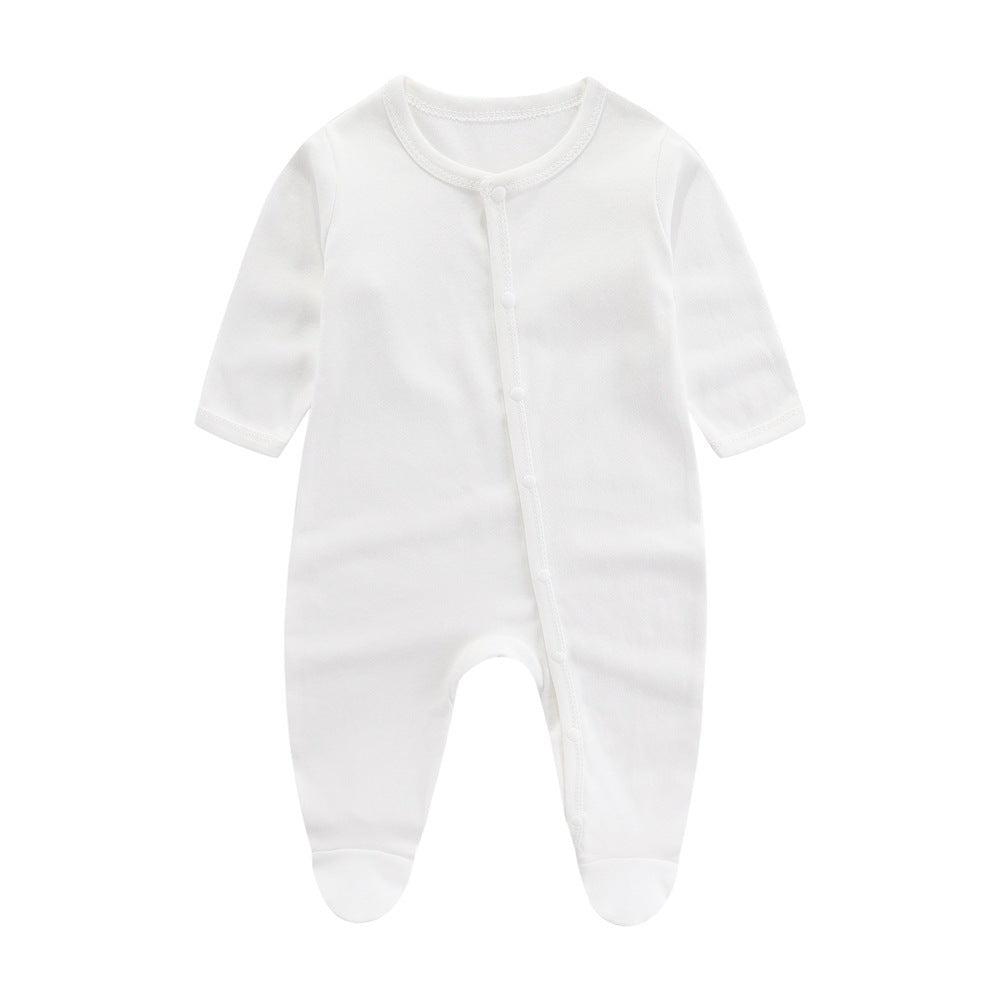 Minimalist And Creative Pure Cotton Newborn Jumpsuit - Minimalist Pure Cotton Newborn One Piece Jumpsuit