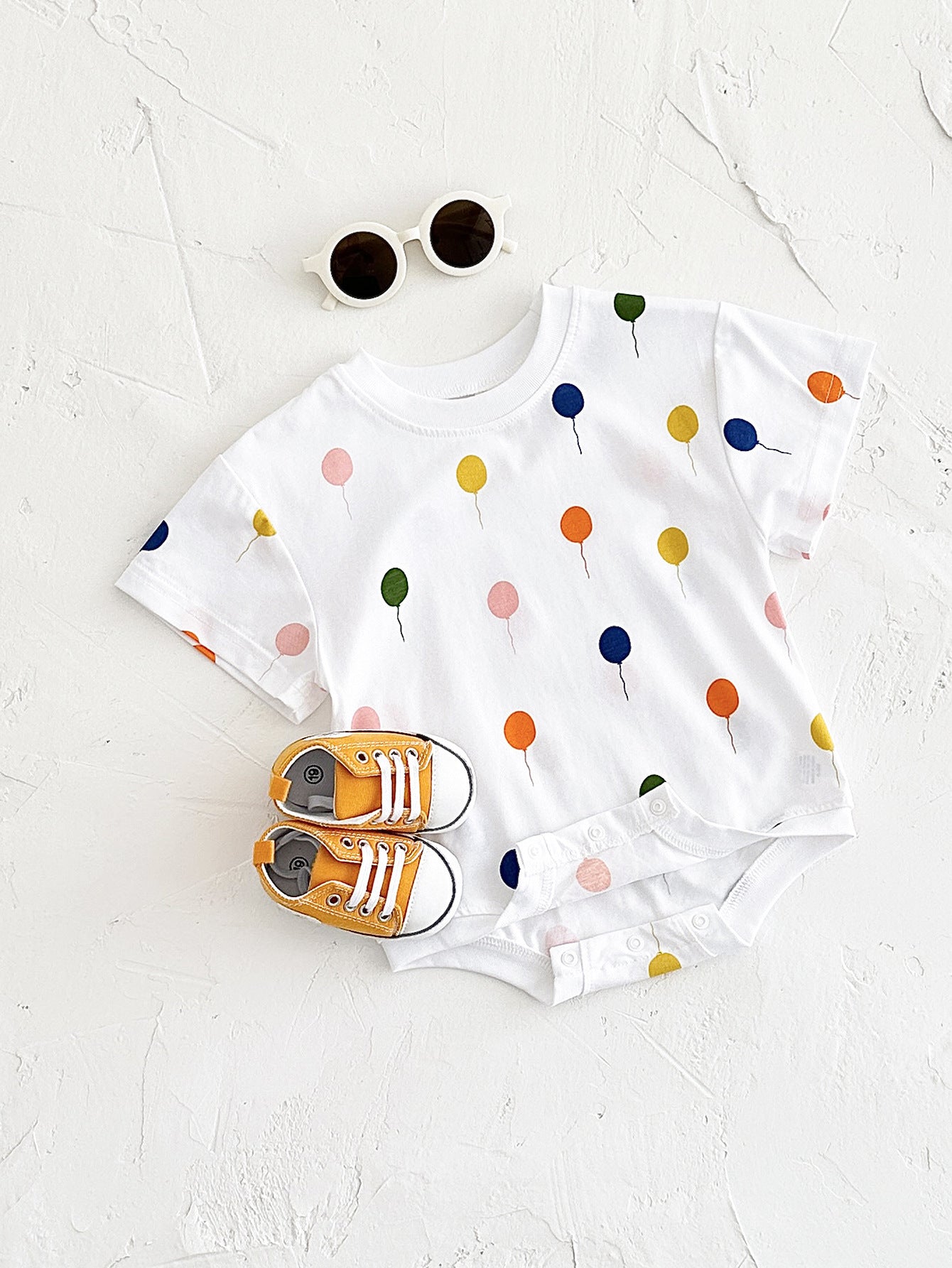 Minimalist Baby Dot Balloon Printed Jumpsuit - Minimalist Baby Dot Jumpsuit for Tiny Trendsetters