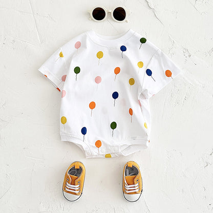 Minimalist Baby Dot Balloon Printed Jumpsuit - Minimalist Baby Dot Jumpsuit for Tiny Trendsetters