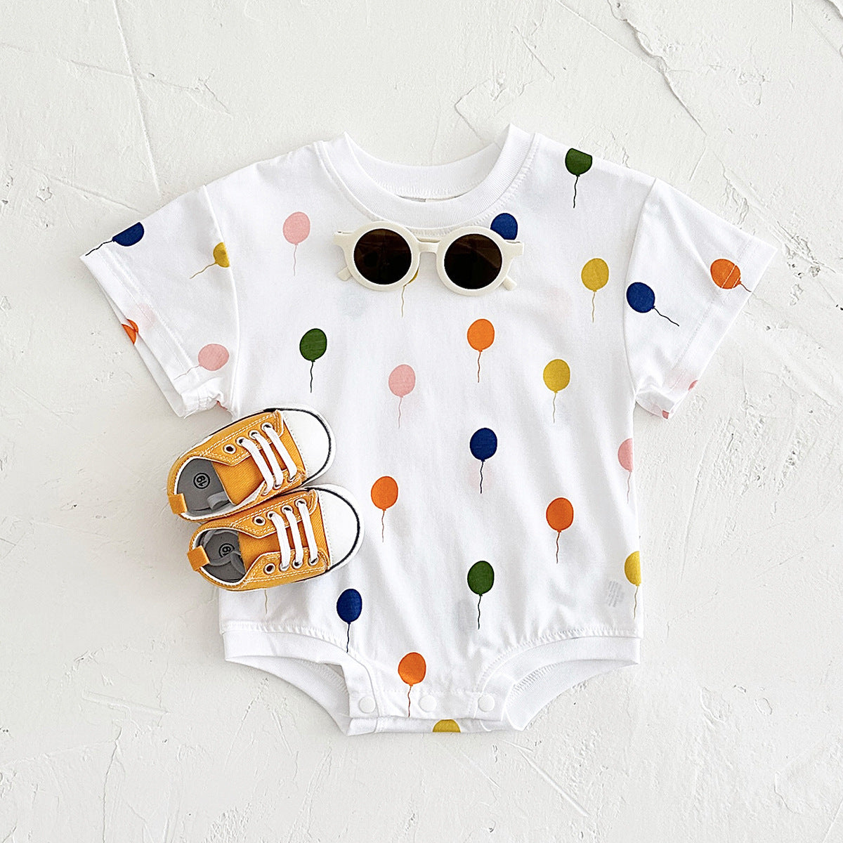 Minimalist Baby Dot Balloon Printed Jumpsuit - Minimalist Baby Dot Jumpsuit for Tiny Trendsetters