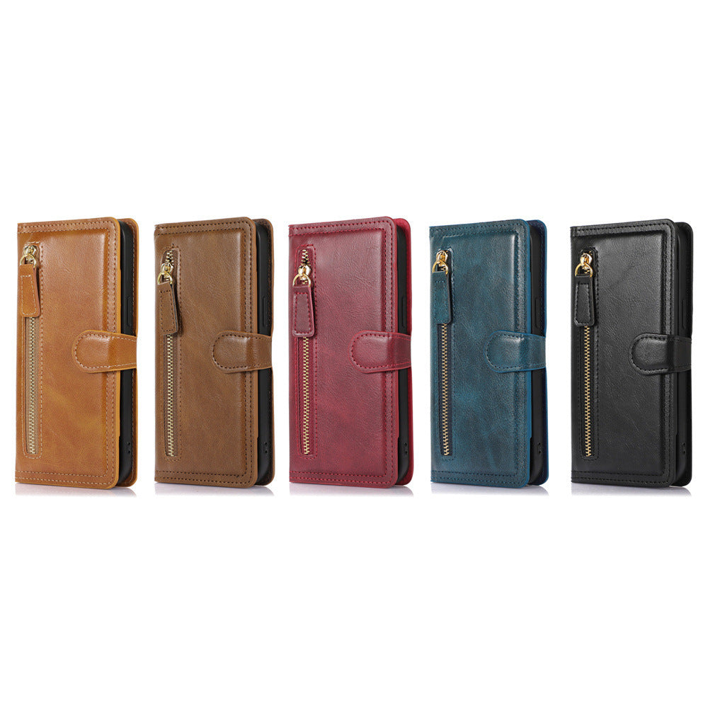 Creative Leather Phone Case for Apple and Non-Apple Models with Card Slot - Minimalist All Brands minimalist creative