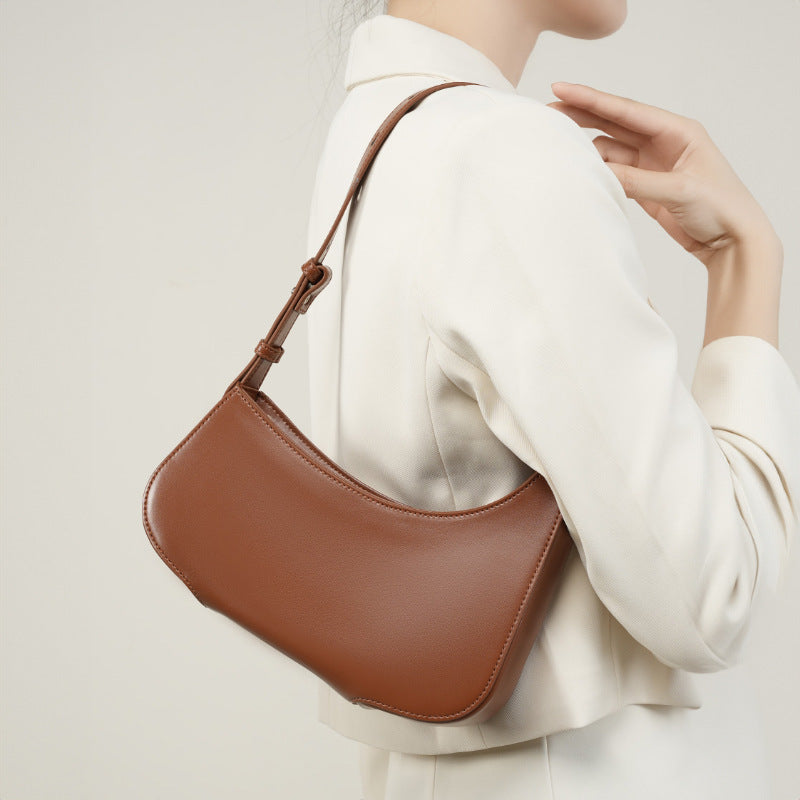 Minimalist Shoulder Underarm Bag with Genuine Leather and Microfiber Finish - Teleplus in minimalist shoulder underarm