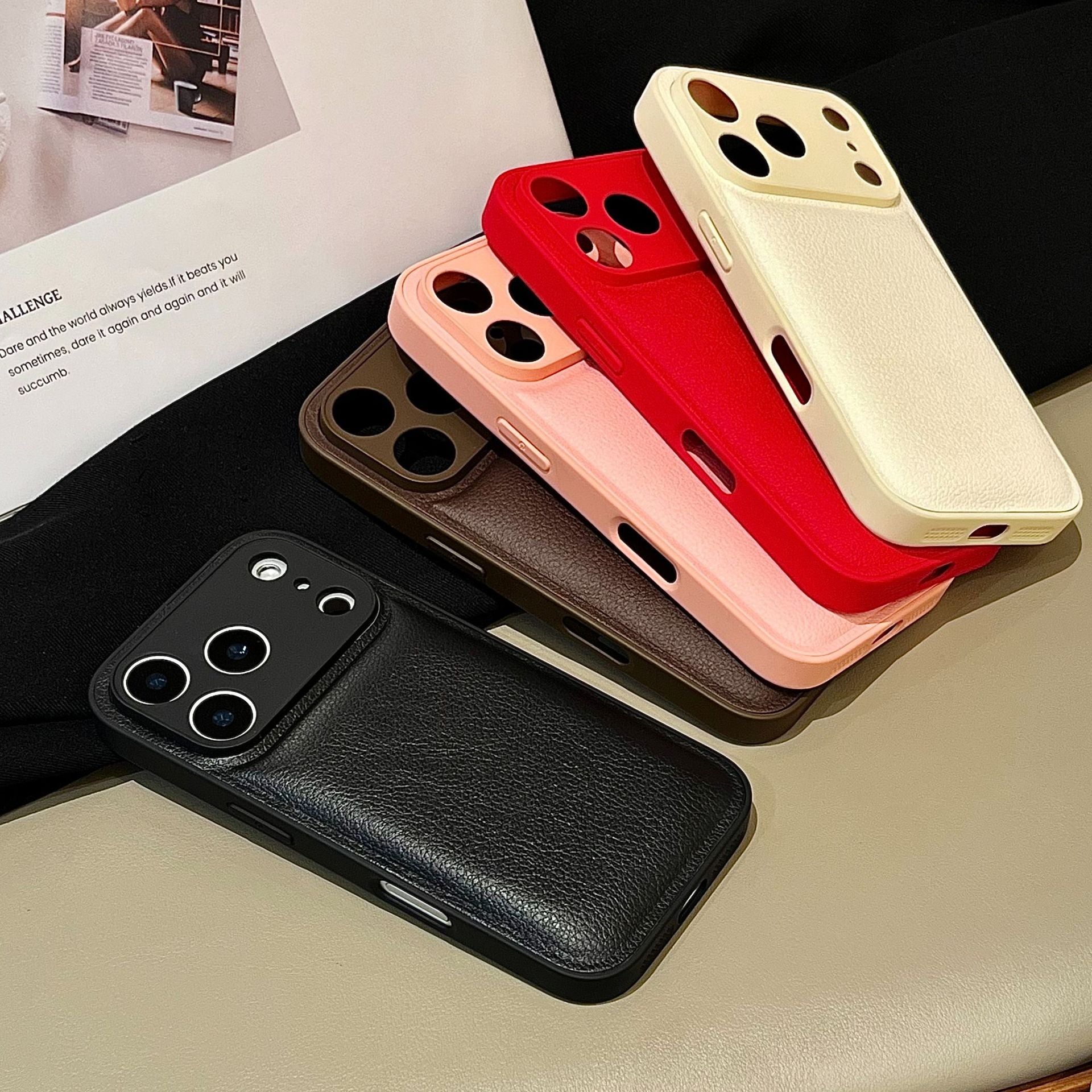 Minimalist Solid Color Case for iPhone16 Pro iPhone15 Max Anti-Fall