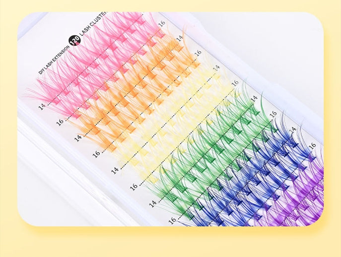 Mink Colored Hot Melt False Eyelashes with 13D Flower Hair 12 Rows - Teleplus Flowers mink colored hot melt flower hair