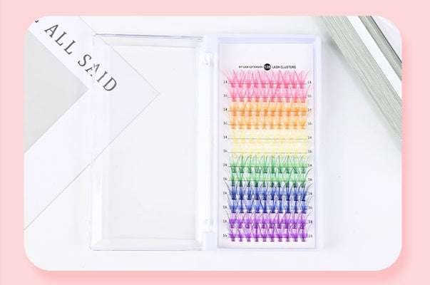 Mink Colored Hot Melt False Eyelashes with 13D Flower Hair 12 Rows - Teleplus Flowers mink colored hot melt flower hair