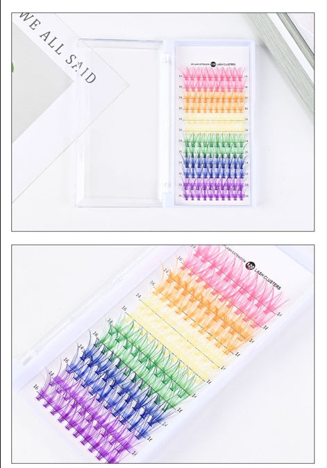 Mink Colored Hot Melt False Eyelashes with 13D Flower Hair 12 Rows - Teleplus Flowers mink colored hot melt flower hair