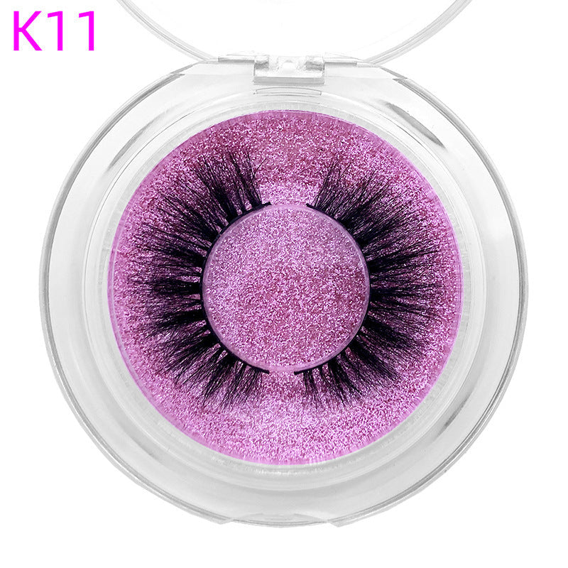 Mink Hair False Eyelashes Round Box Collection for Natural Lash Look - Teleplus mink hair false eyelashes