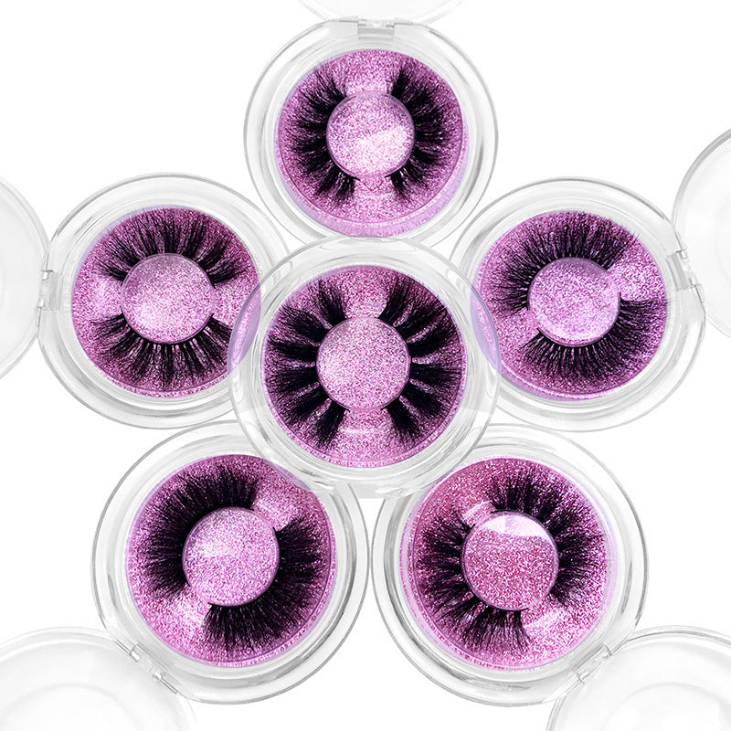 Mink Hair False Eyelashes Round Box Collection for Natural Lash Look - Teleplus mink hair false eyelashes
