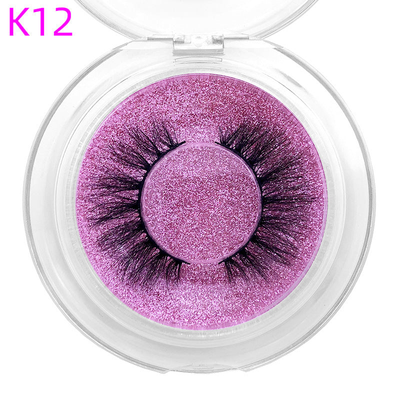 Mink Hair False Eyelashes Round Box Collection for Natural Lash Look - Teleplus mink hair false eyelashes