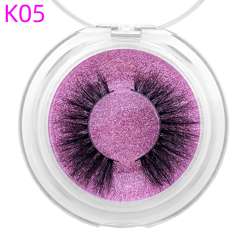 Mink Hair False Eyelashes Round Box Collection for Natural Lash Look - Teleplus mink hair false eyelashes