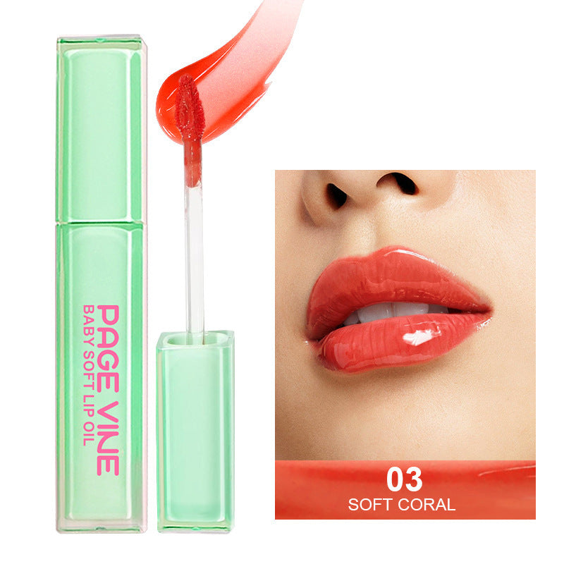 Mint Green Square Lip Lacquer in Easy-Color Tube for Long-Lasting Moisturizing - mint green square tube lip lacquer easy
