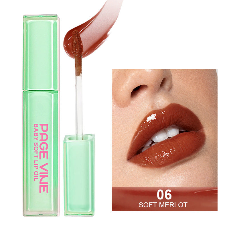 Mint Green Square Lip Lacquer in Easy-Color Tube for Long-Lasting Moisturizing - mint green square tube lip lacquer easy